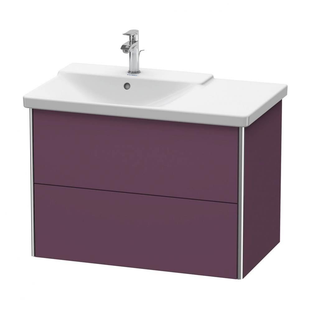 Duravit XSquare Vanity Unit Wall-Mounted  Aubergine Satin Matte