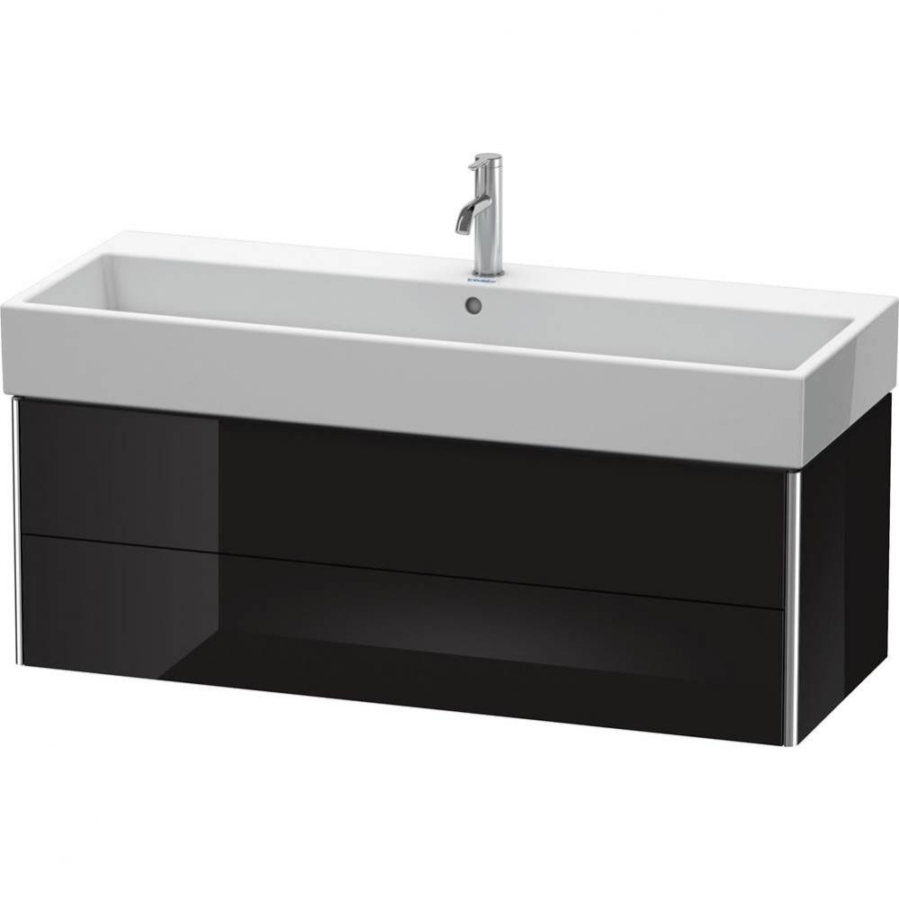 Duravit XSquare Two Drawer Wall-Mount Vanity Unit Black