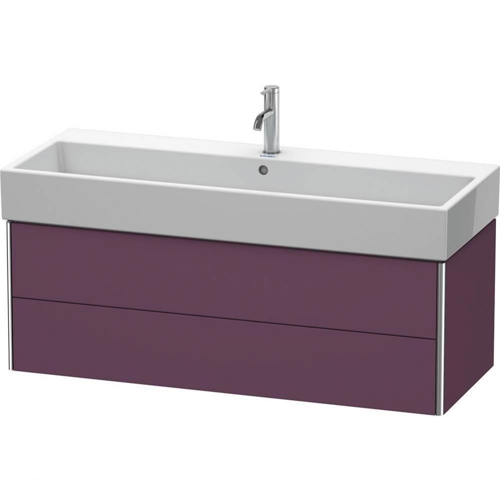 Duravit XSquare Two Drawer Wall-Mount Vanity Unit Aubergine