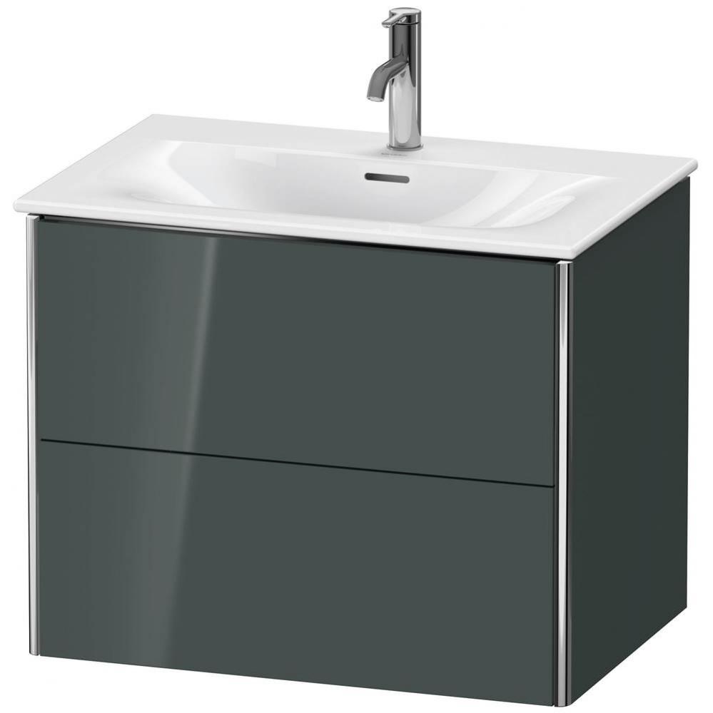 Duravit XSquare Two Drawer Wall-Mount Vanity Unit Dolomite Gray