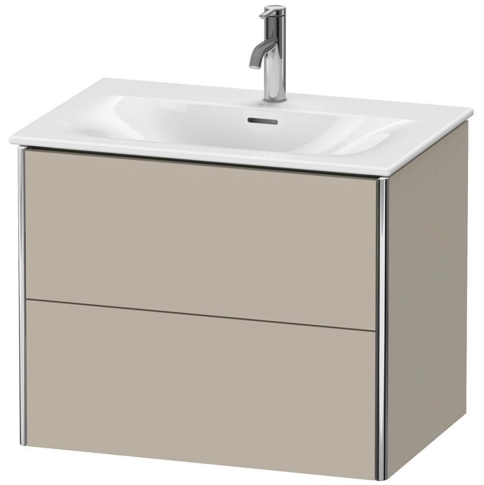 Duravit XSquare Two Drawer Wall-Mount Vanity Unit Taupe