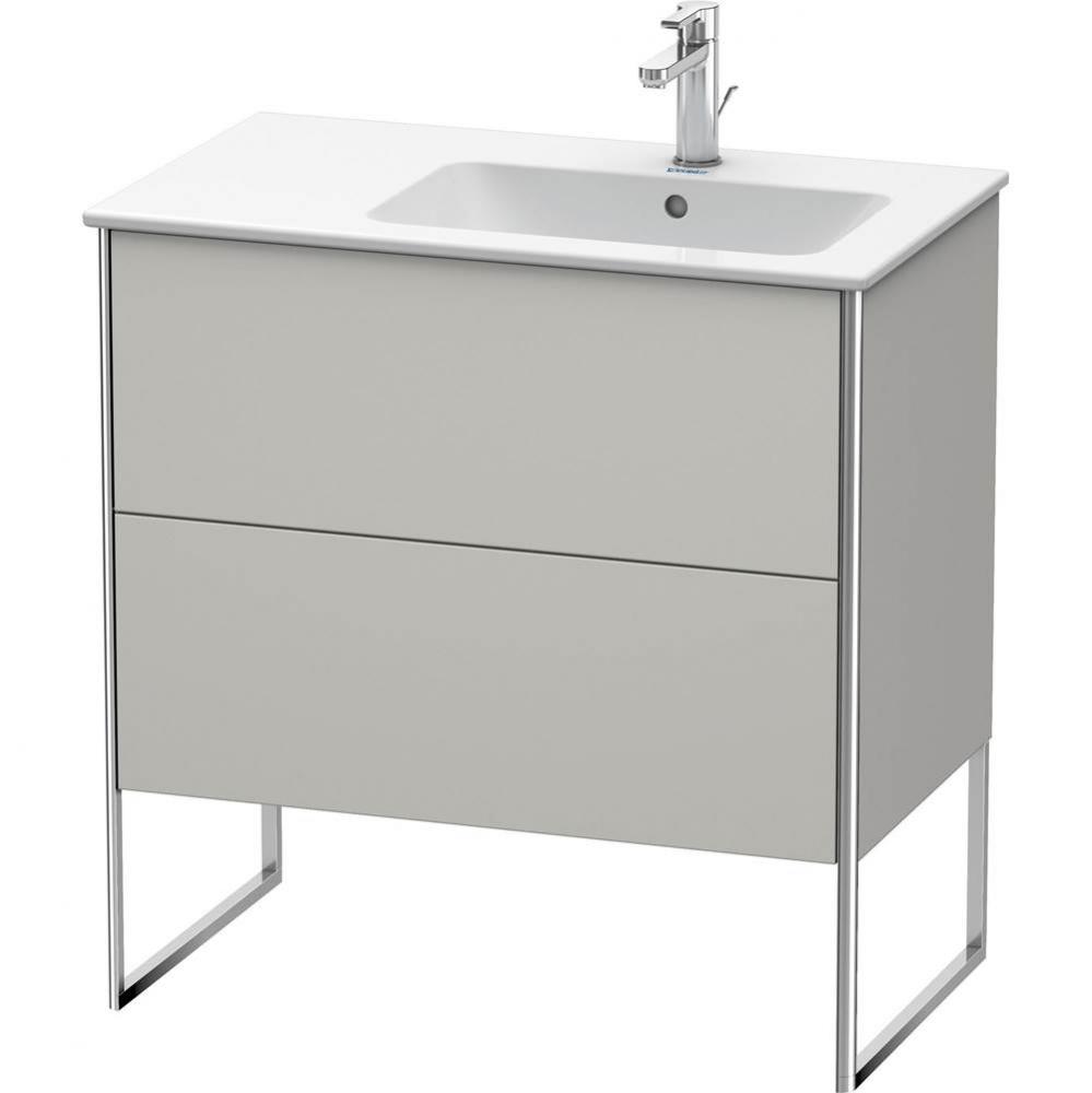 Duravit XSquare Two Drawer Floorstanding Vanity Unit Concrete Gray