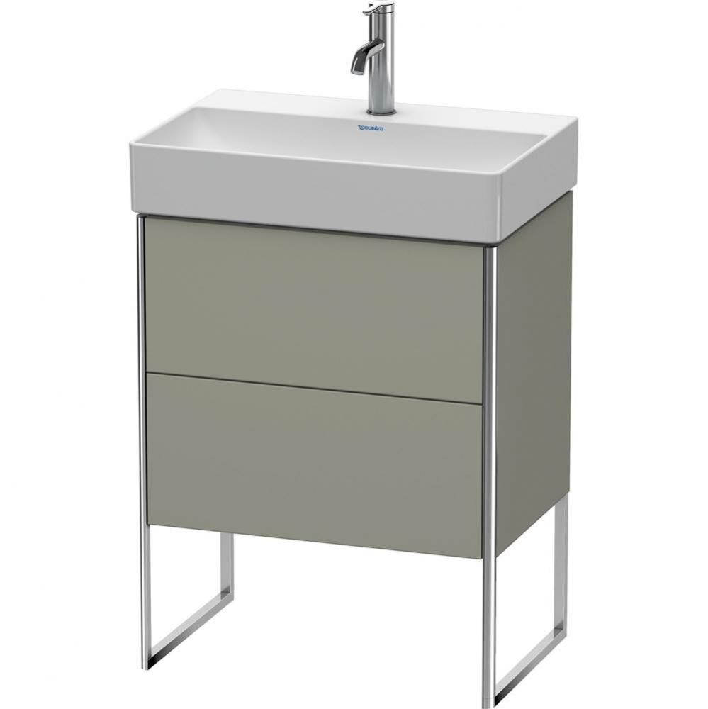 Duravit XSquare Two Drawer Floorstanding Vanity Unit Stone Gray