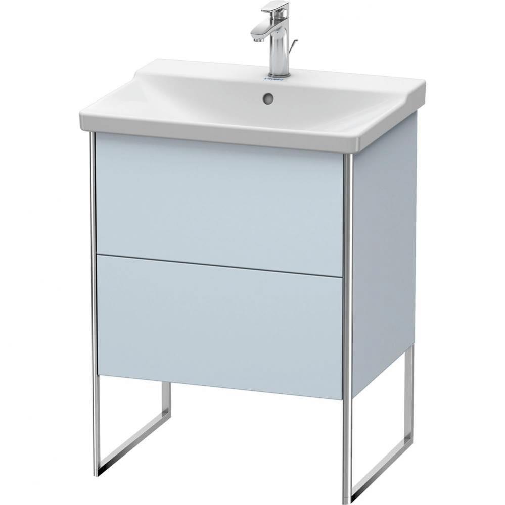 Duravit XSquare Floor Standing Vanity Unit  Light Blue Satin Matte