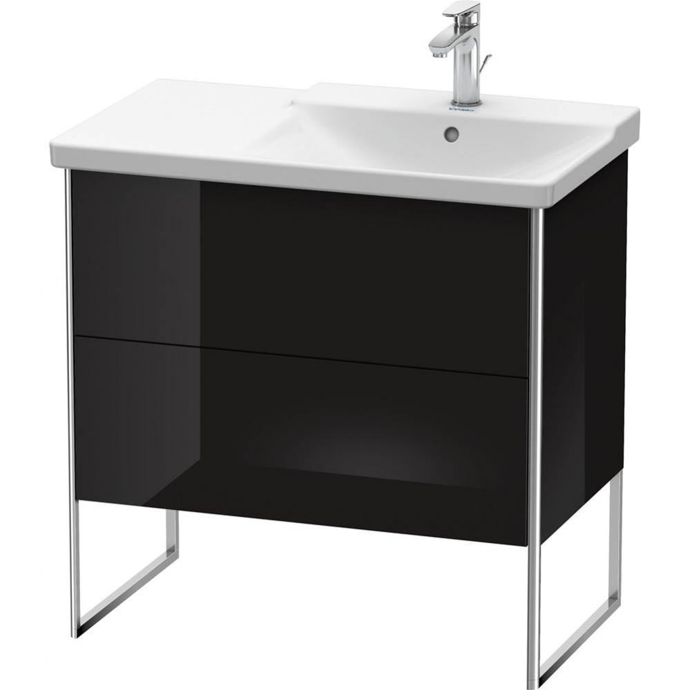 Duravit XSquare Floor Standing Vanity Unit  Black High Gloss