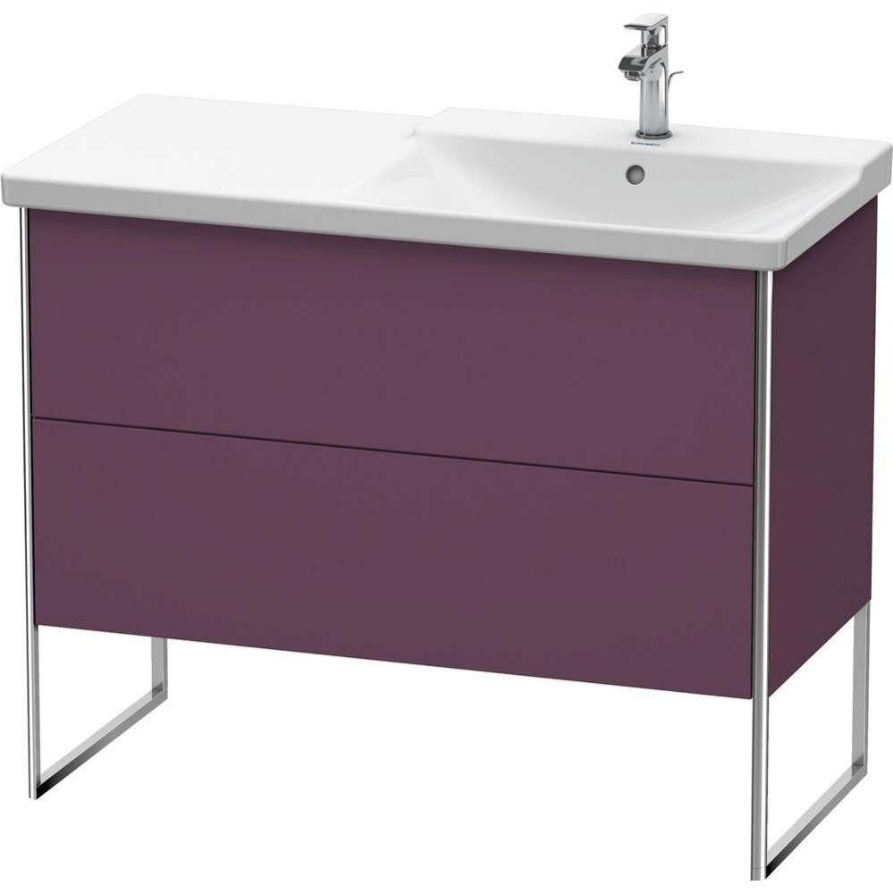 Duravit XSquare Floor Standing Vanity Unit  Aubergine Satin Matte
