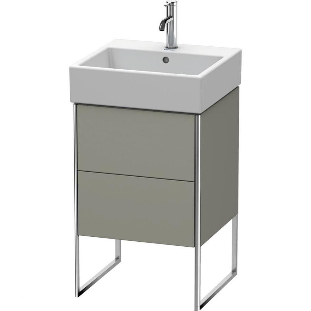 Duravit XSquare Two Drawer Floorstanding Vanity Unit Stone Gray