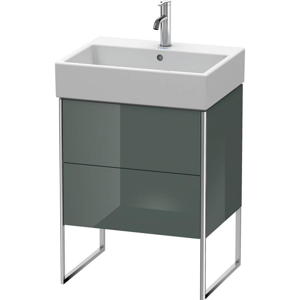 Duravit XSquare Two Drawer Floorstanding Vanity Unit Dolomite Gray