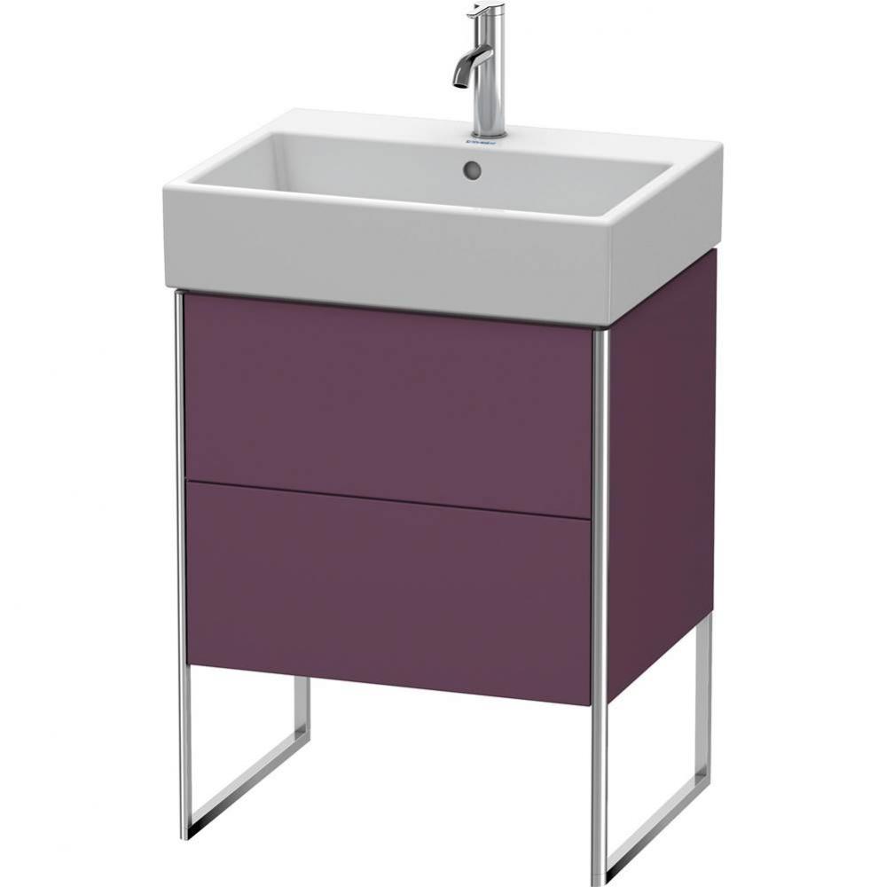 Duravit XSquare Two Drawer Floorstanding Vanity Unit Aubergine