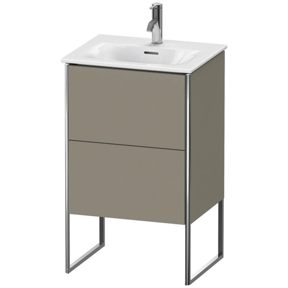 Duravit XSquare Two Drawer Floorstanding Vanity Unit Stone Gray