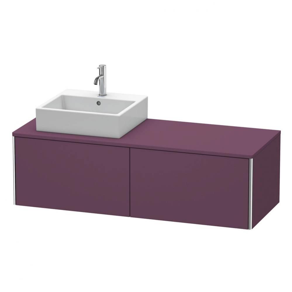 Duravit XSquare Two Drawer Vanity Unit For Console Aubergine