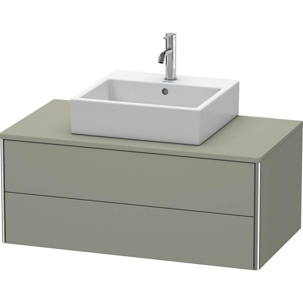 Duravit XSquare Two Drawer Vanity Unit For Console Stone Gray