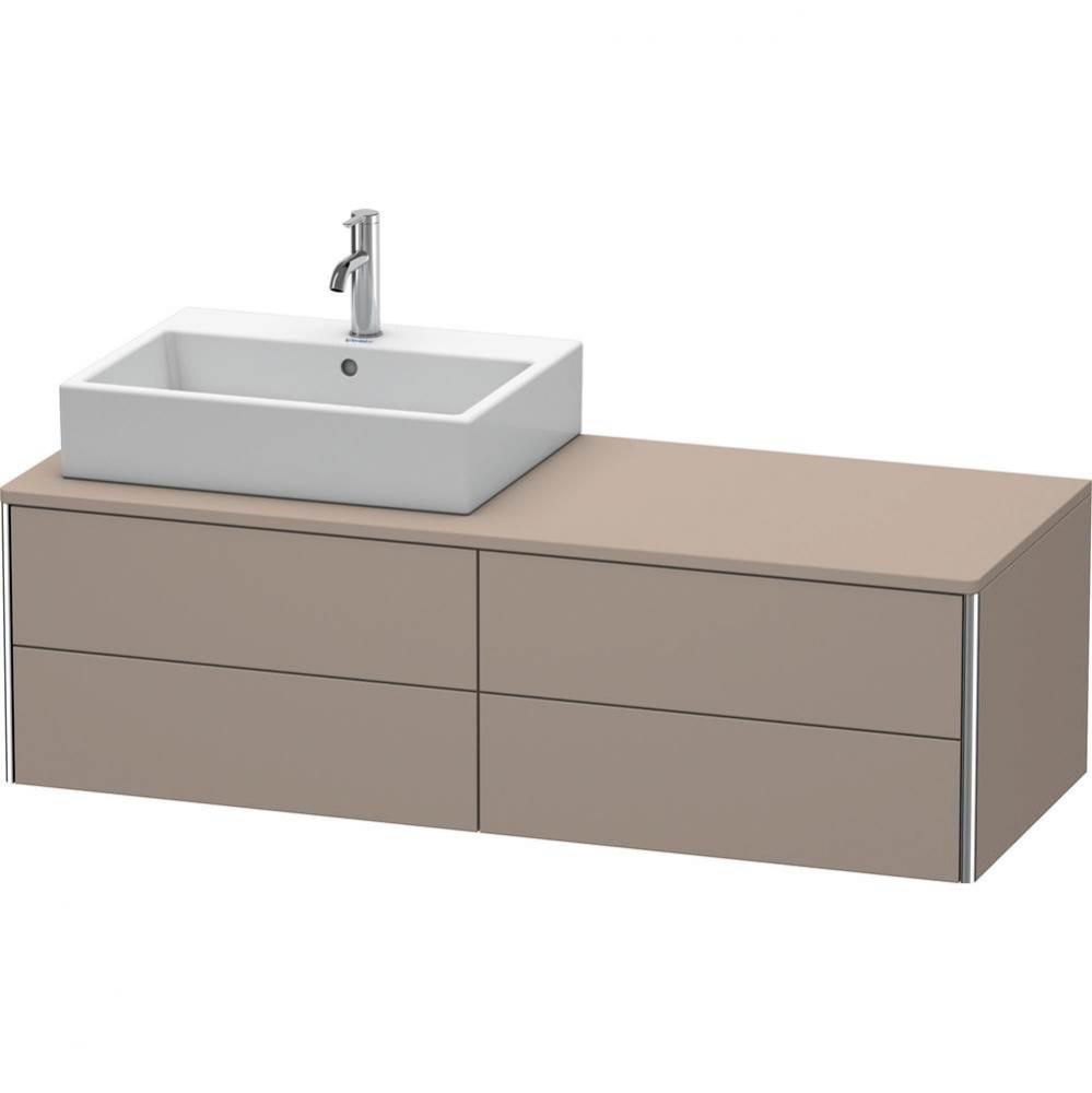 Duravit XSquare Four Drawer Vanity Unit For Console Basalt