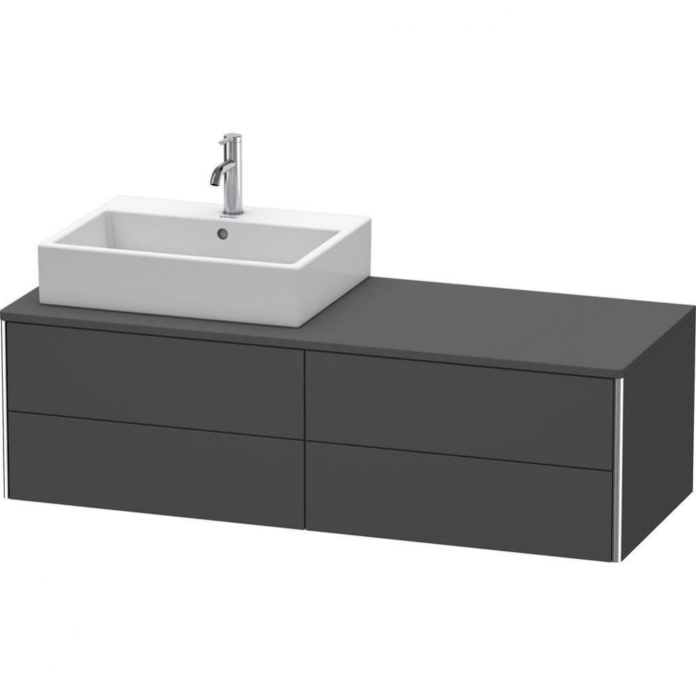 Duravit XSquare Four Drawer Vanity Unit For Console Graphite