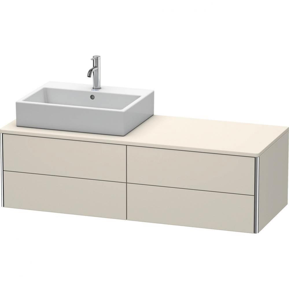 Duravit XSquare Four Drawer Vanity Unit For Console Taupe