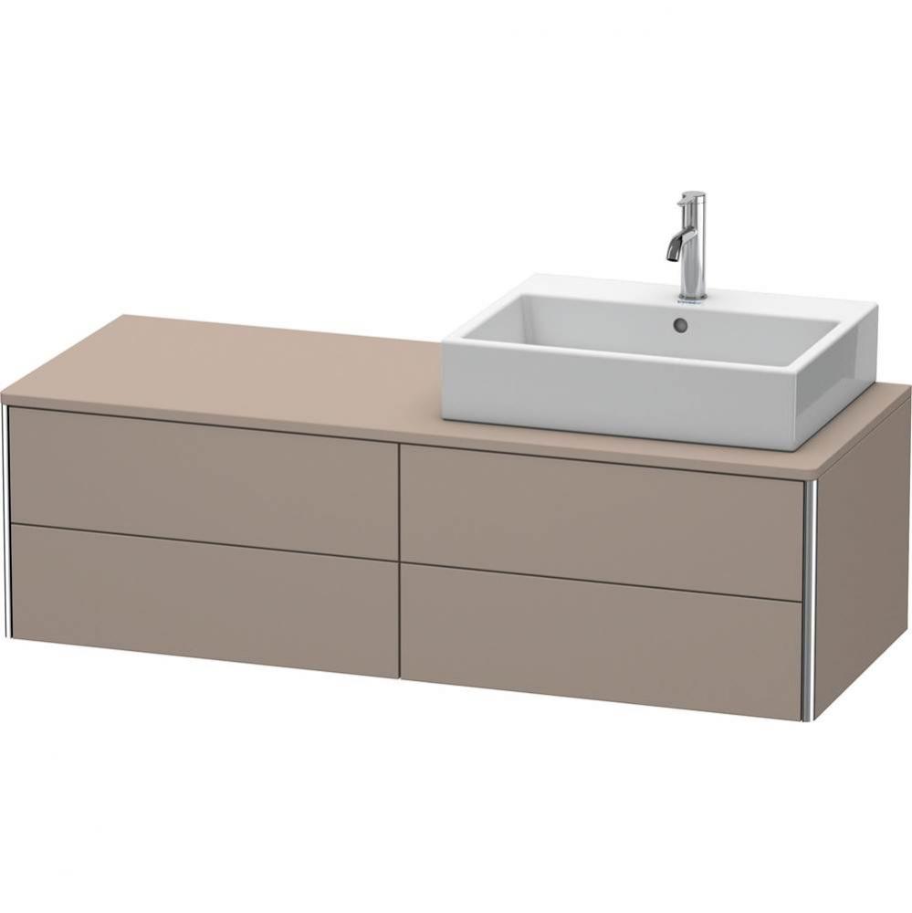 Duravit XSquare Four Drawer Vanity Unit For Console Basalt