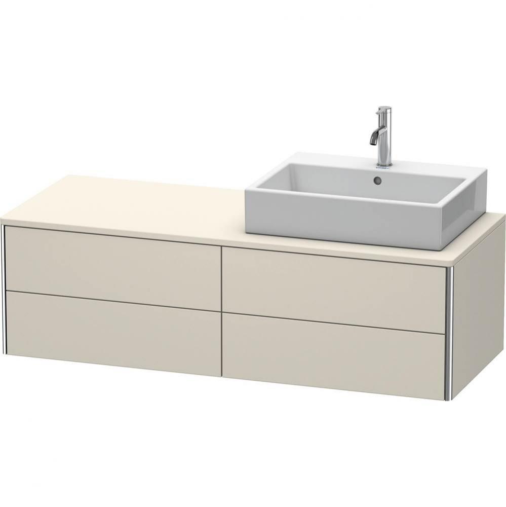 Duravit XSquare Four Drawer Vanity Unit For Console Taupe