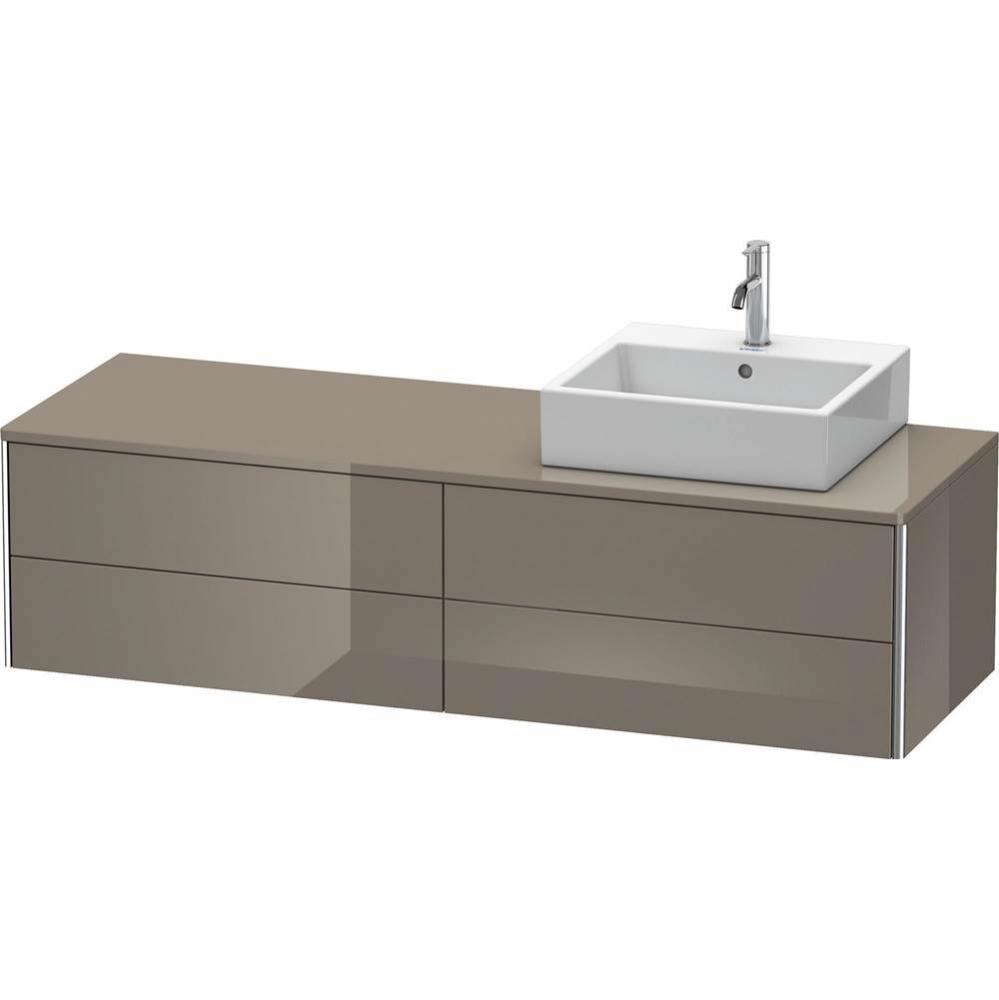 Duravit XSquare Four Drawer Vanity Unit For Console Flannel Gray