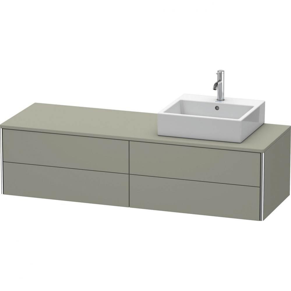Duravit XSquare Four Drawer Vanity Unit For Console Stone Gray