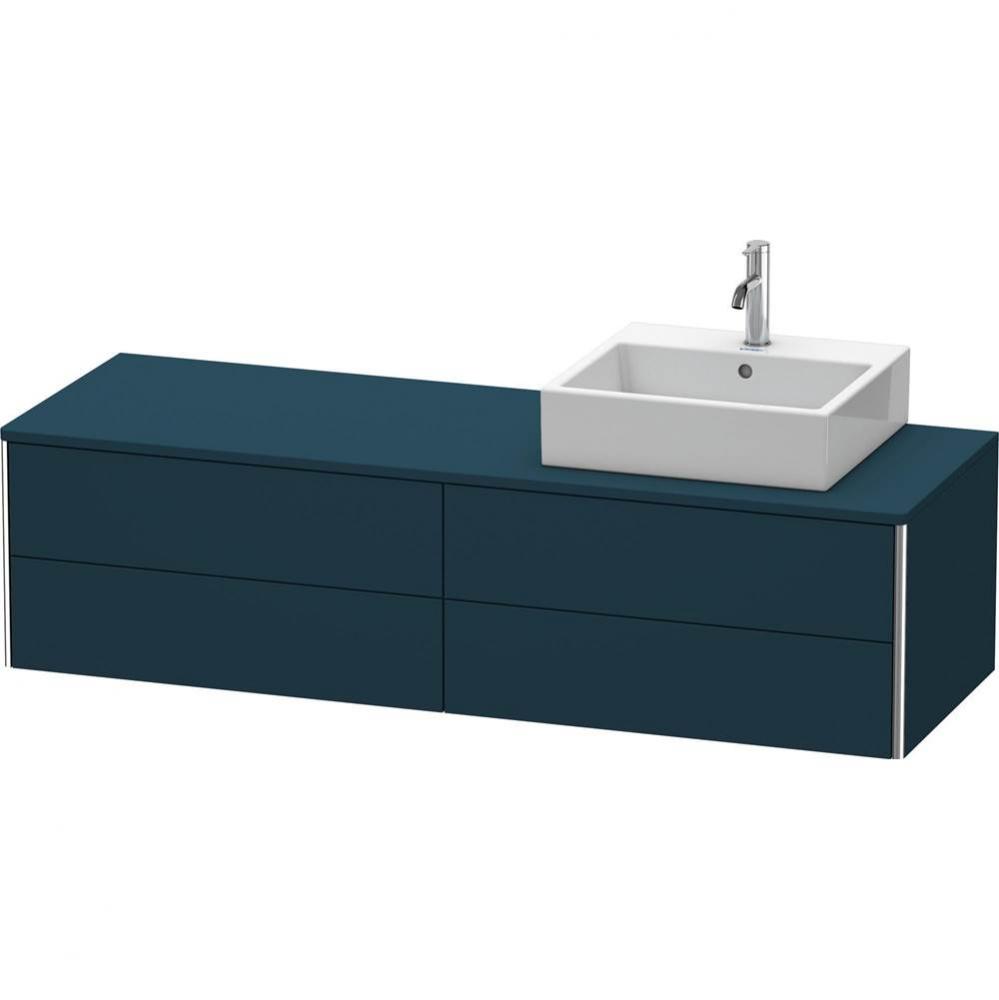 Duravit XSquare Four Drawer Vanity Unit For Console Midnight Blue