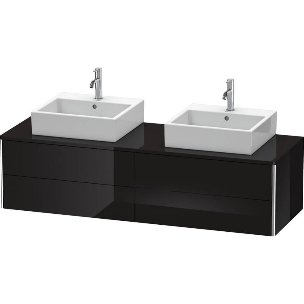 Duravit XSquare Four Drawer Vanity Unit For Console Black