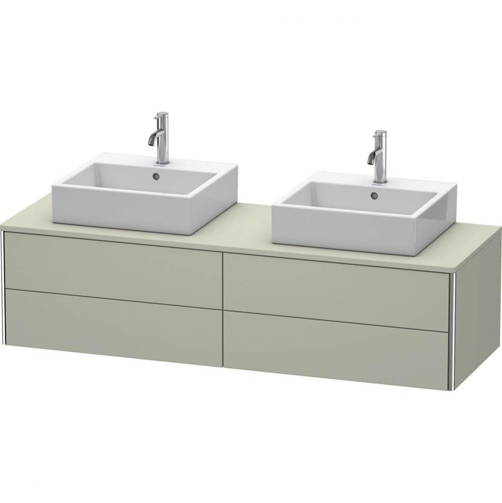 Duravit XSquare Four Drawer Vanity Unit For Console Taupe