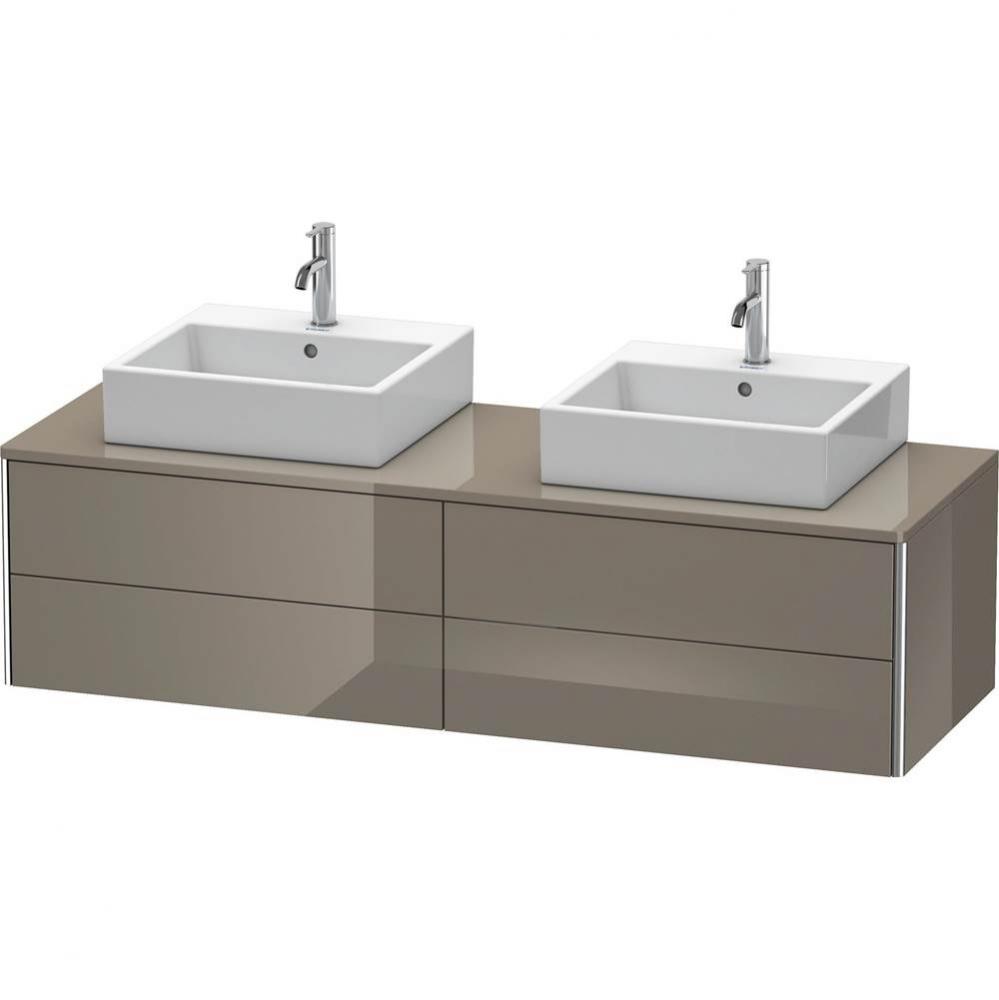 Duravit XSquare Four Drawer Vanity Unit For Console Flannel Gray