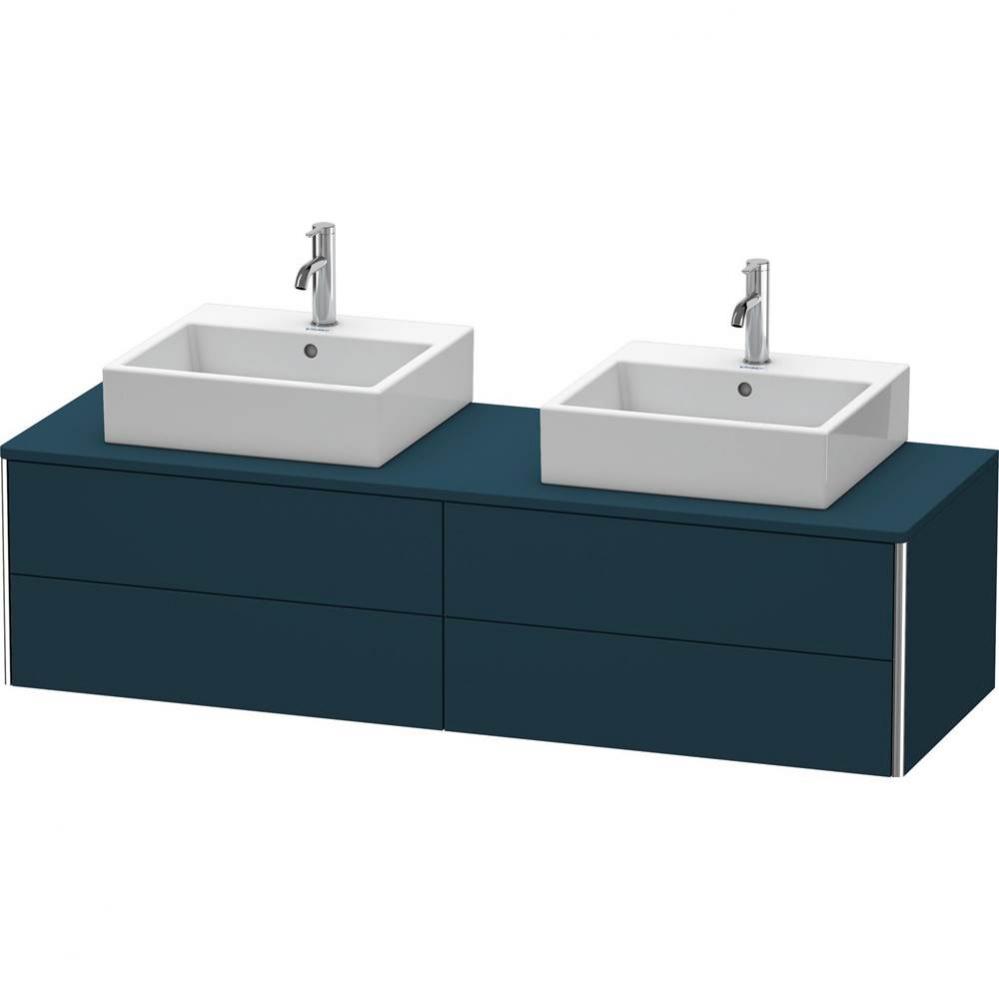 Duravit XSquare Four Drawer Vanity Unit For Console Midnight Blue