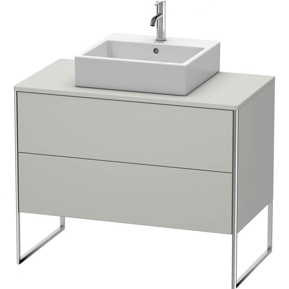 Duravit XSquare Two Drawer Vanity Unit For Console Concrete Gray