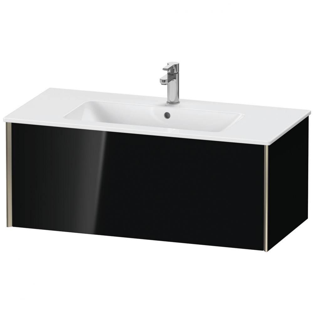 Duravit XViu One Drawer Wall-Mount Vanity Unit Black