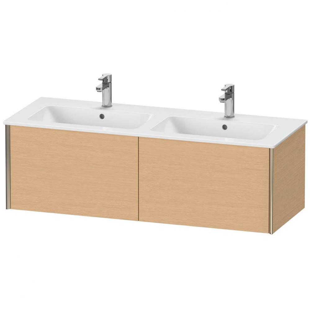 Duravit XViu Two Drawer Wall-Mount Vanity Unit Brushed Oak