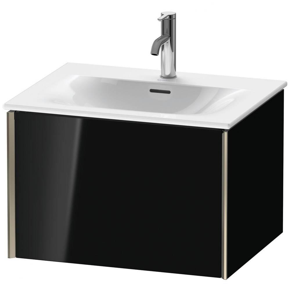 Duravit XViu One Drawer Wall-Mount Vanity Unit Black