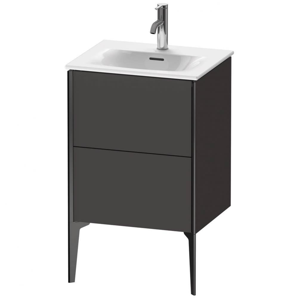 XViu Two Drawer Floorstanding Vanity Unit Graphite