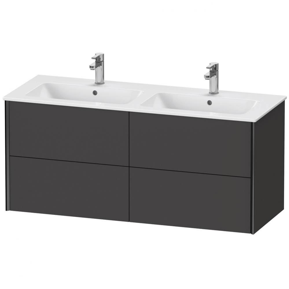 XViu Four Drawer Wall-Mount Vanity Unit Graphite