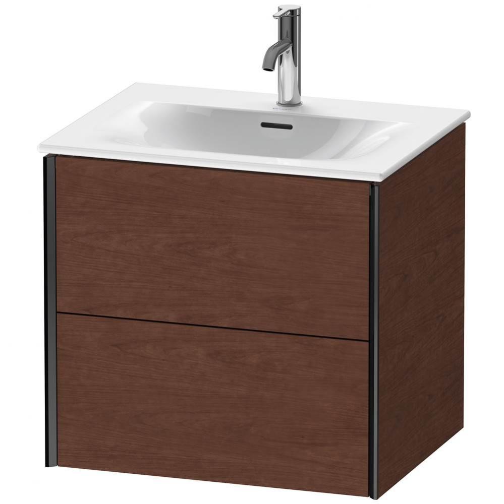 XViu Two Drawer Wall-Mount Vanity Unit American Walnut