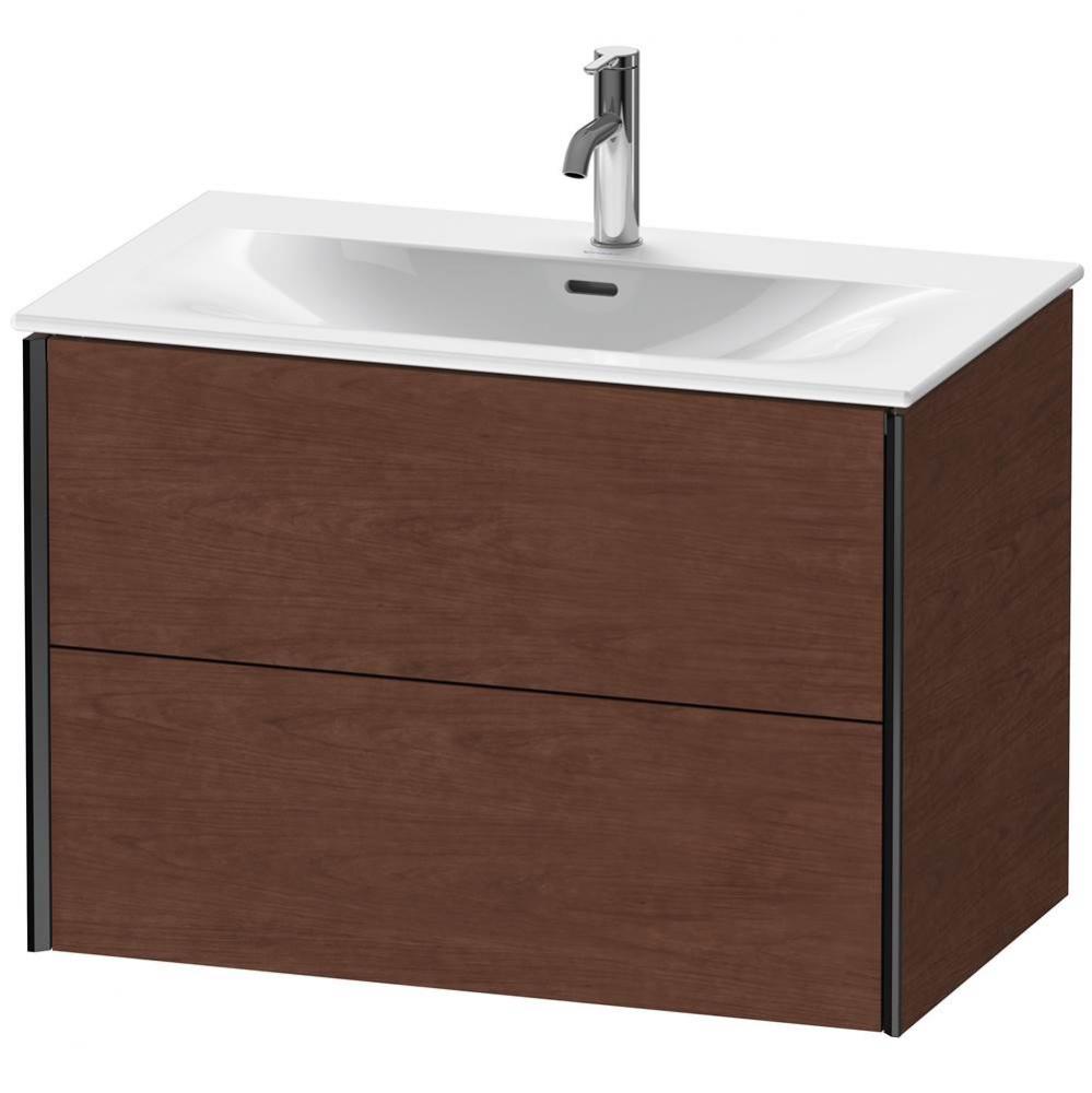 XViu Two Drawer Wall-Mount Vanity Unit American Walnut