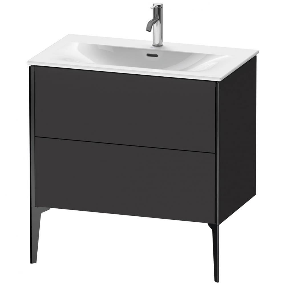 XViu Two Drawer Floorstanding Vanity Unit Graphite