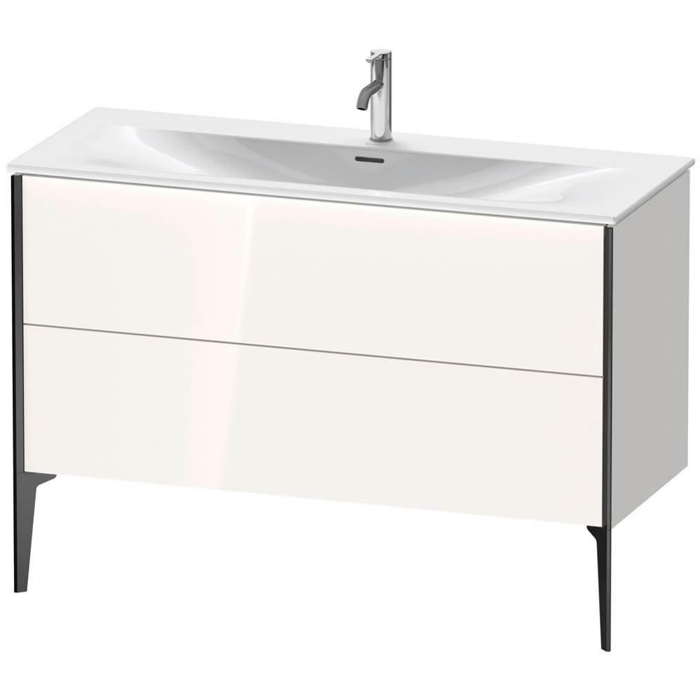 XViu Two Drawer Floorstanding Vanity Unit White