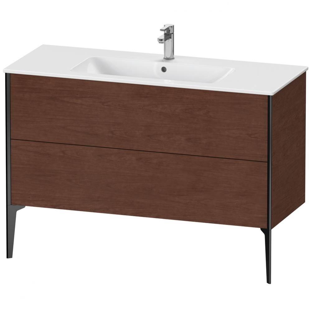 XViu Two Drawer Floorstanding Vanity Unit American Walnut