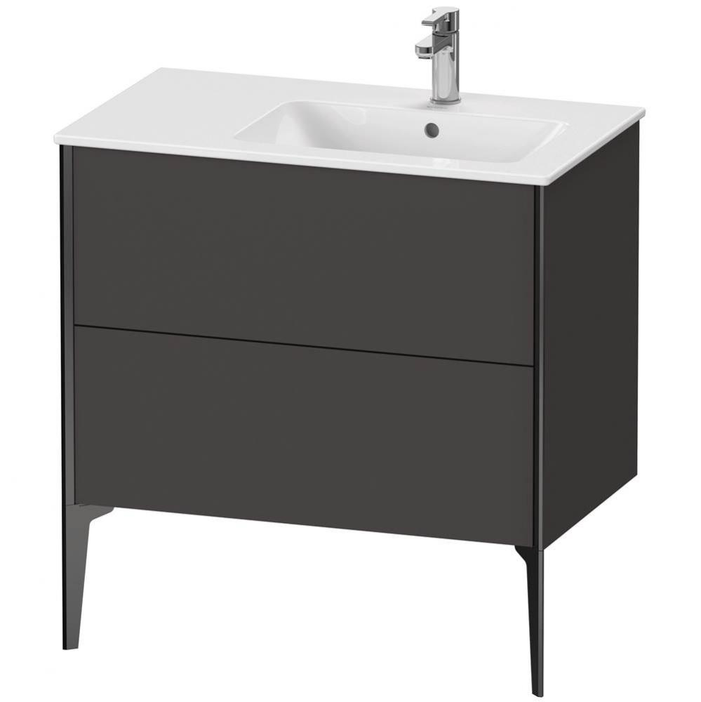 XViu Two Drawer Floorstanding Vanity Unit Graphite