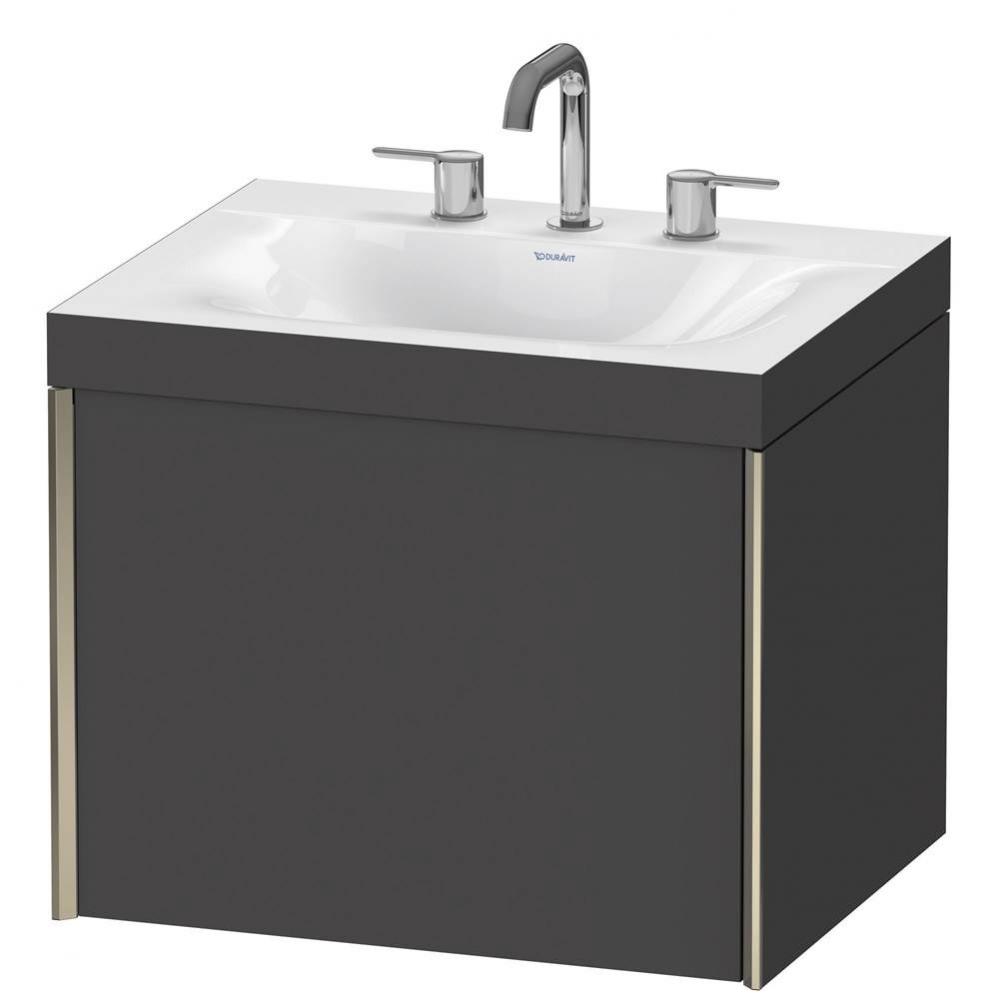 Duravit XViu C-Bonded Wall-Mounted Vanity  Graphite Matte