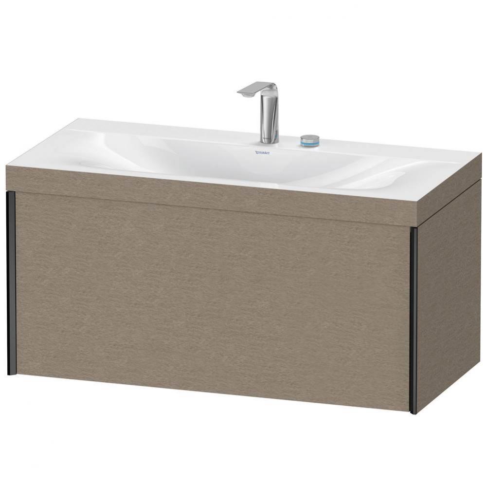 Duravit XViu One Drawer C-Bonded Wall-Mount Vanity Kit Cashmere Oak