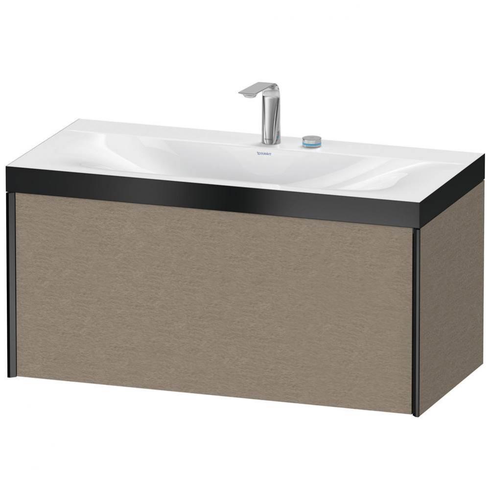 Duravit XViu One Drawer C-Bonded Wall-Mount Vanity Kit Cashmere Oak