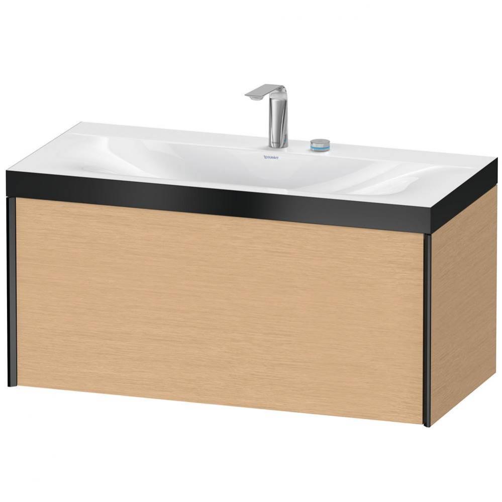 Duravit XViu One Drawer C-Bonded Wall-Mount Vanity Kit Brushed Oak