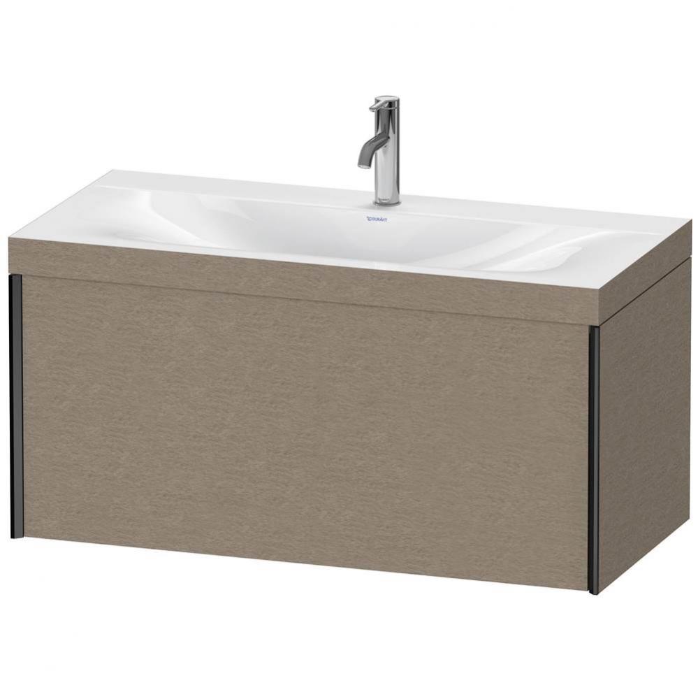 Duravit XViu One Drawer C-Bonded Wall-Mount Vanity Kit Cashmere Oak