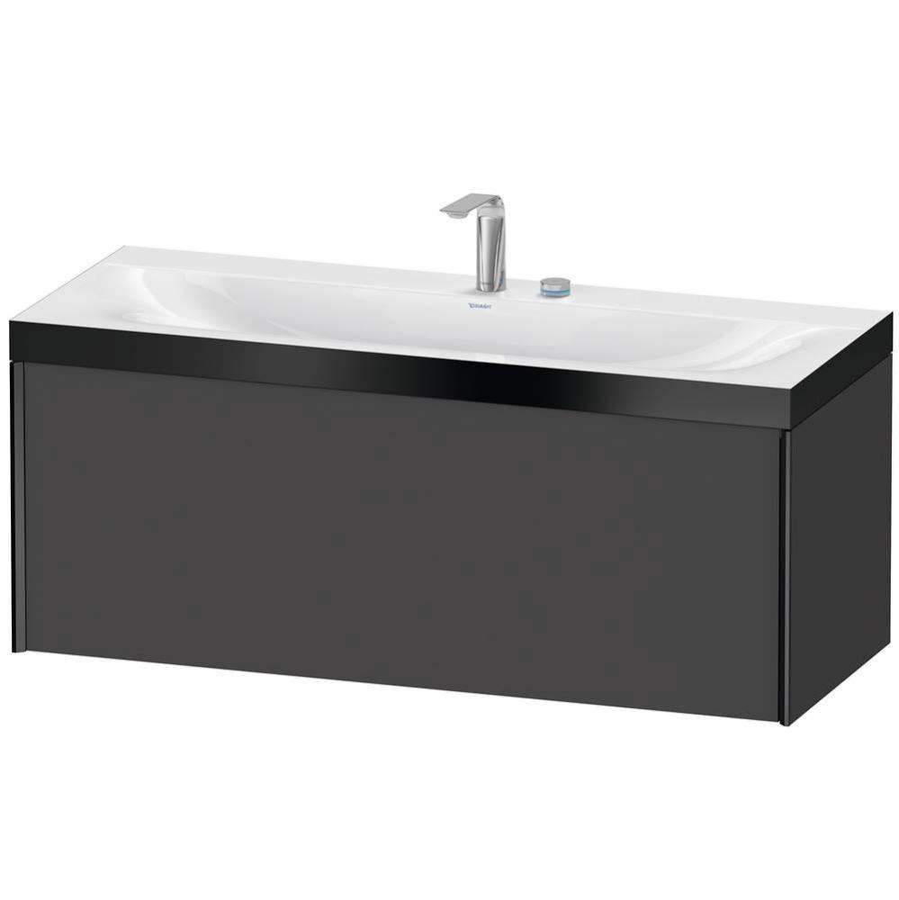 XViu One Drawer C-Bonded Wall-Mount Vanity Kit Graphite