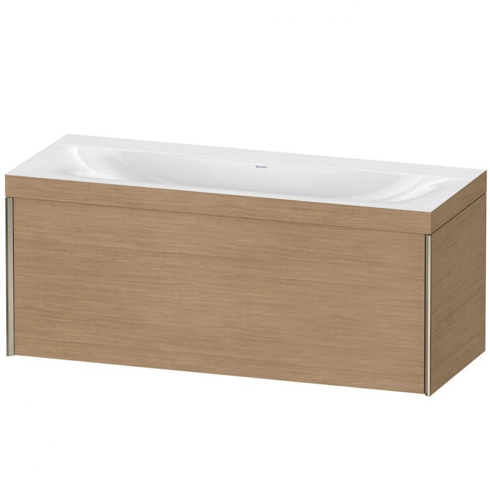 Duravit XViu One Drawer C-Bonded Wall-Mount Vanity Kit European Oak