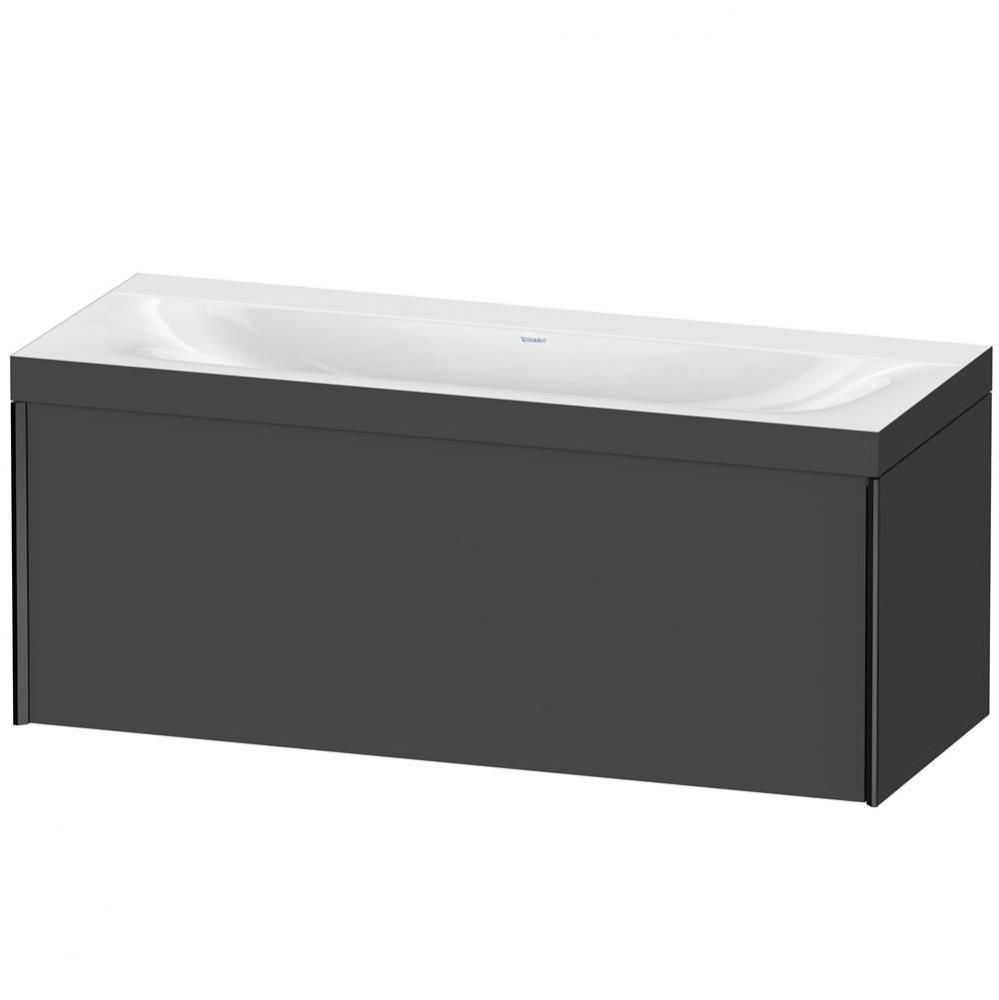 XViu One Drawer C-Bonded Wall-Mount Vanity Kit Graphite