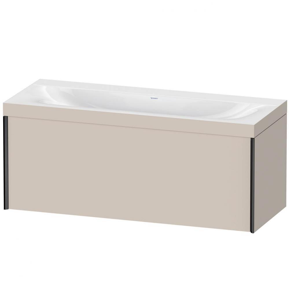 XViu One Drawer C-Bonded Wall-Mount Vanity Kit Taupe