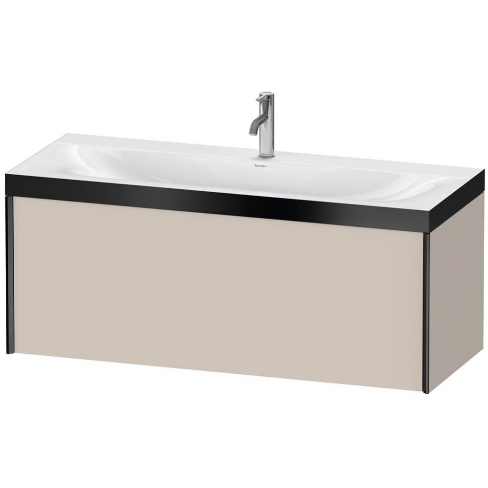 XViu One Drawer C-Bonded Wall-Mount Vanity Kit Taupe